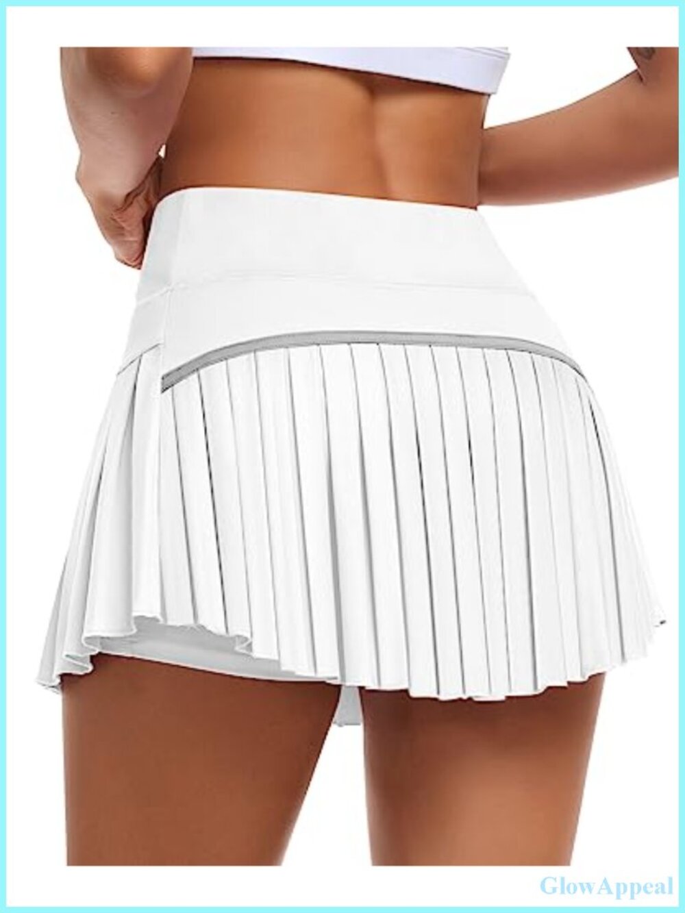 Women's Pleated Tennis Skort Golf Skirt High Waist with Pockets Athletic